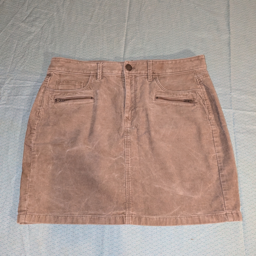 LOFT Corduroy Tan Mini Skirt